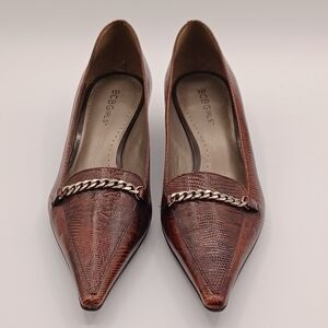 BCBGirls Leather Kitten Heel Pumps